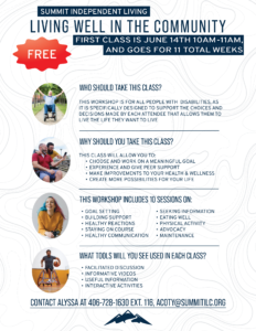 Living Well in the Community flyer: click here to download an accessible PDF version
