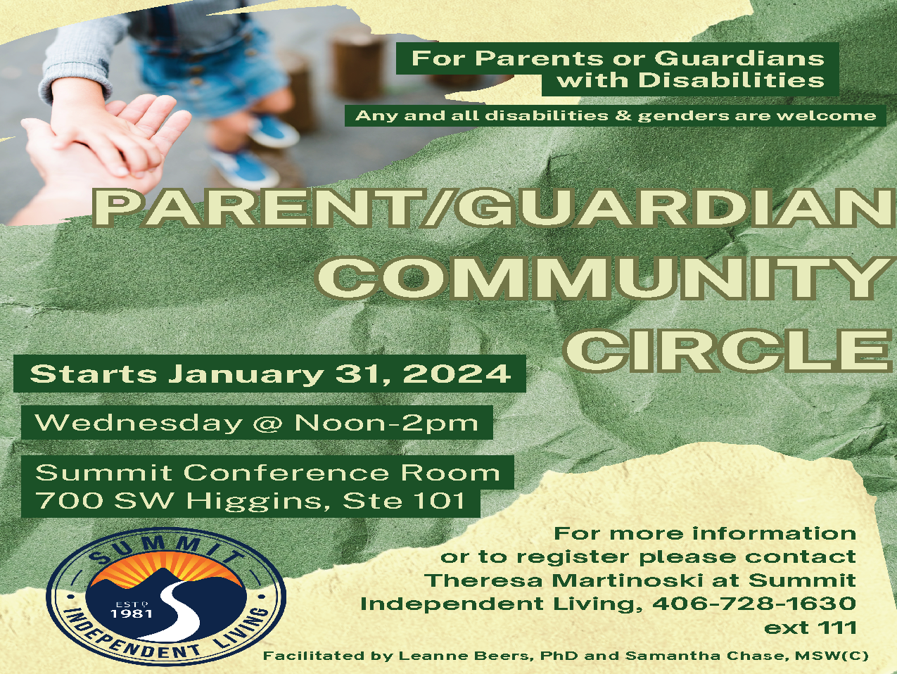 ParentGuardian Community Circle Flyer January 2024 – Summit Independent ...